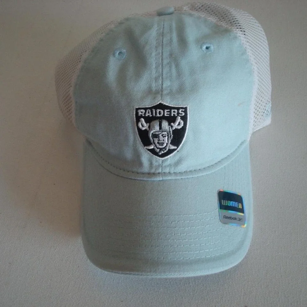 OAKLAND RAIDERS WOMENS REEBOK HAT CAP VINTAGE 00S‎ Y2K B3